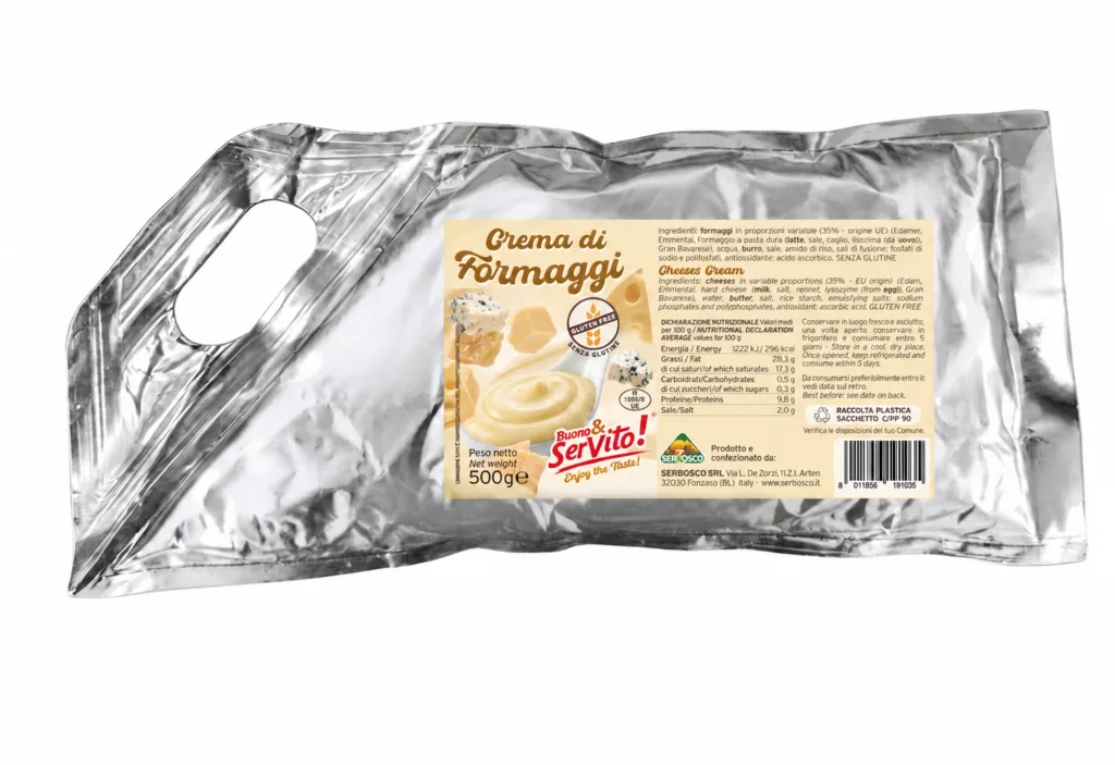 CREMA AI FORMAGGI in sac à poche da 500g